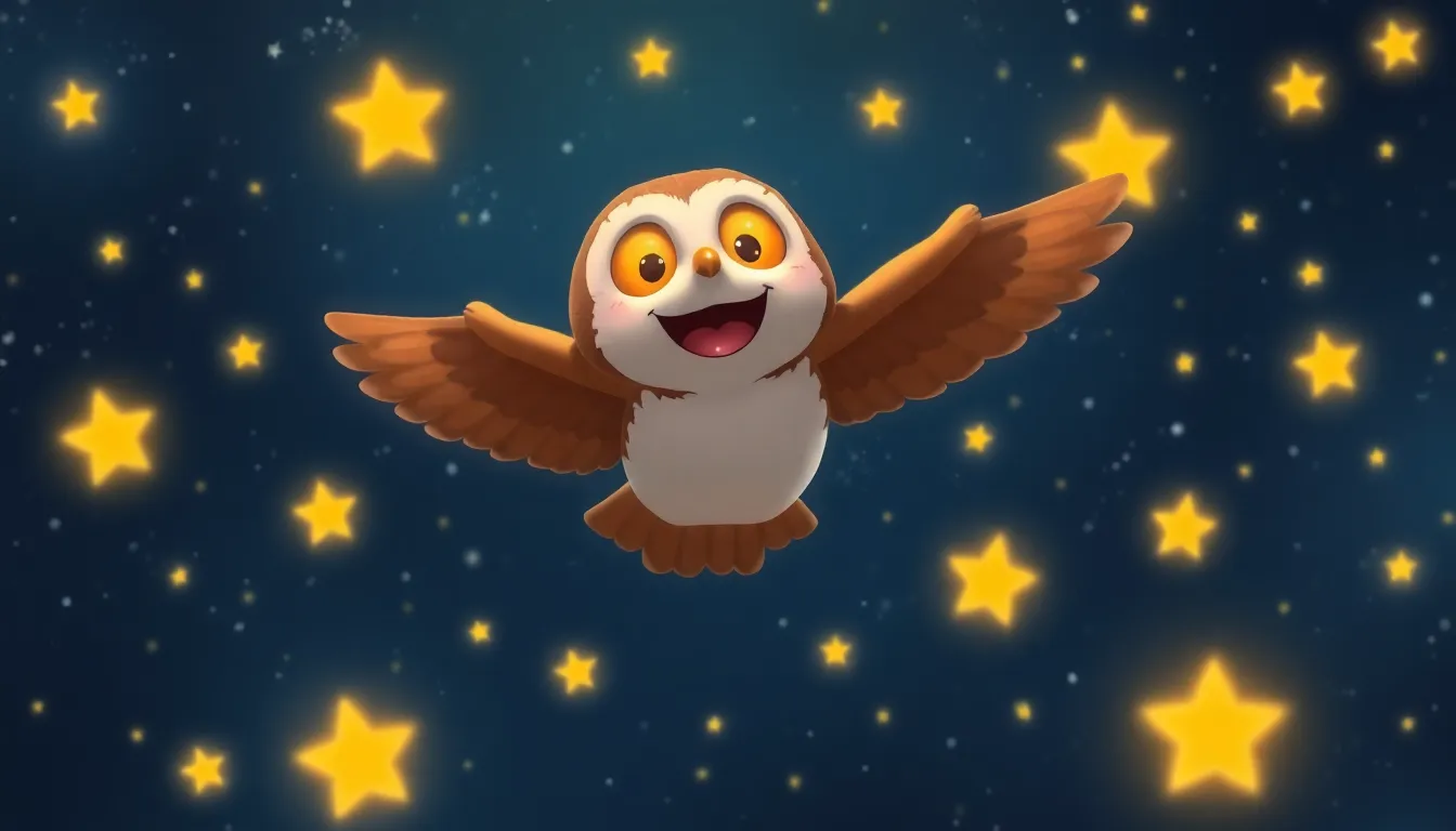 Le Voyage de Snoopy le Hibou 2 Illustration de La rencontre avec les étoiles