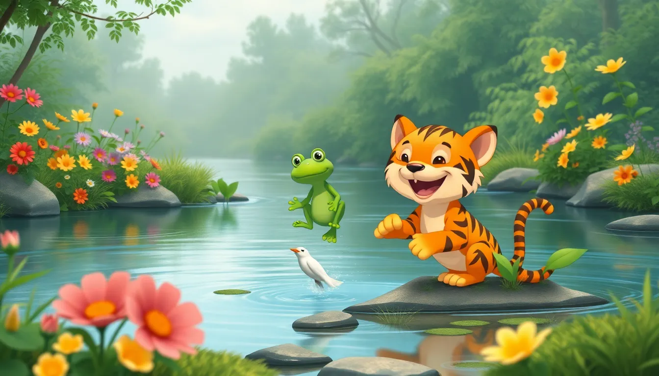 La Gentillesse de Téo le Tigre 3 Illustration de L'Amitié avec Lila