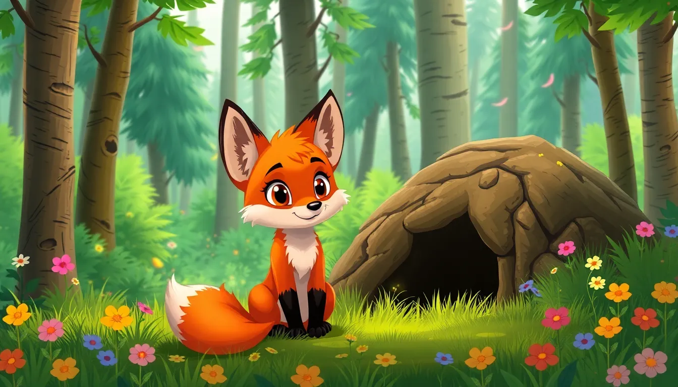 Léo et le Mystère de la Forêt Sombre 1 Illustration de Léo, le Jeune Renard