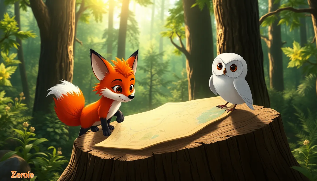 Léo et le Mystère de la Forêt Sombre 2 Illustration de La Rencontre avec Trixie