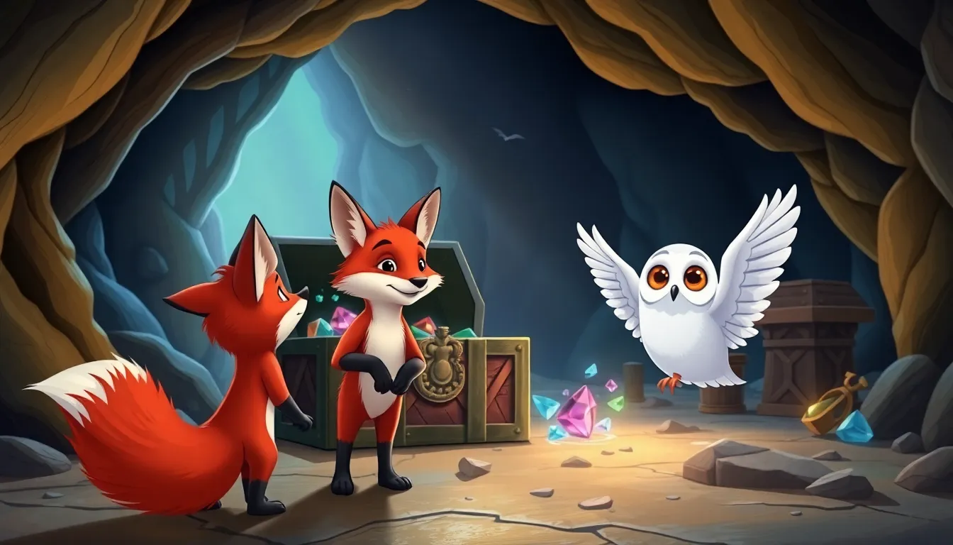 Léo et le Mystère de la Forêt Sombre 5 Illustration de La Découverte du Trésor