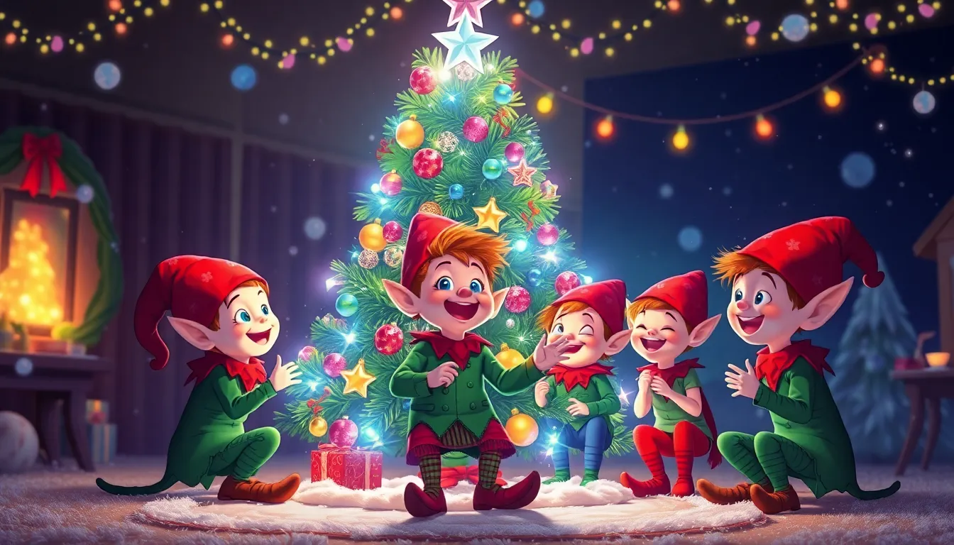 La Nuit Magique de Noël avec les Lutins 6 Illustration de Le Célébration de Noël