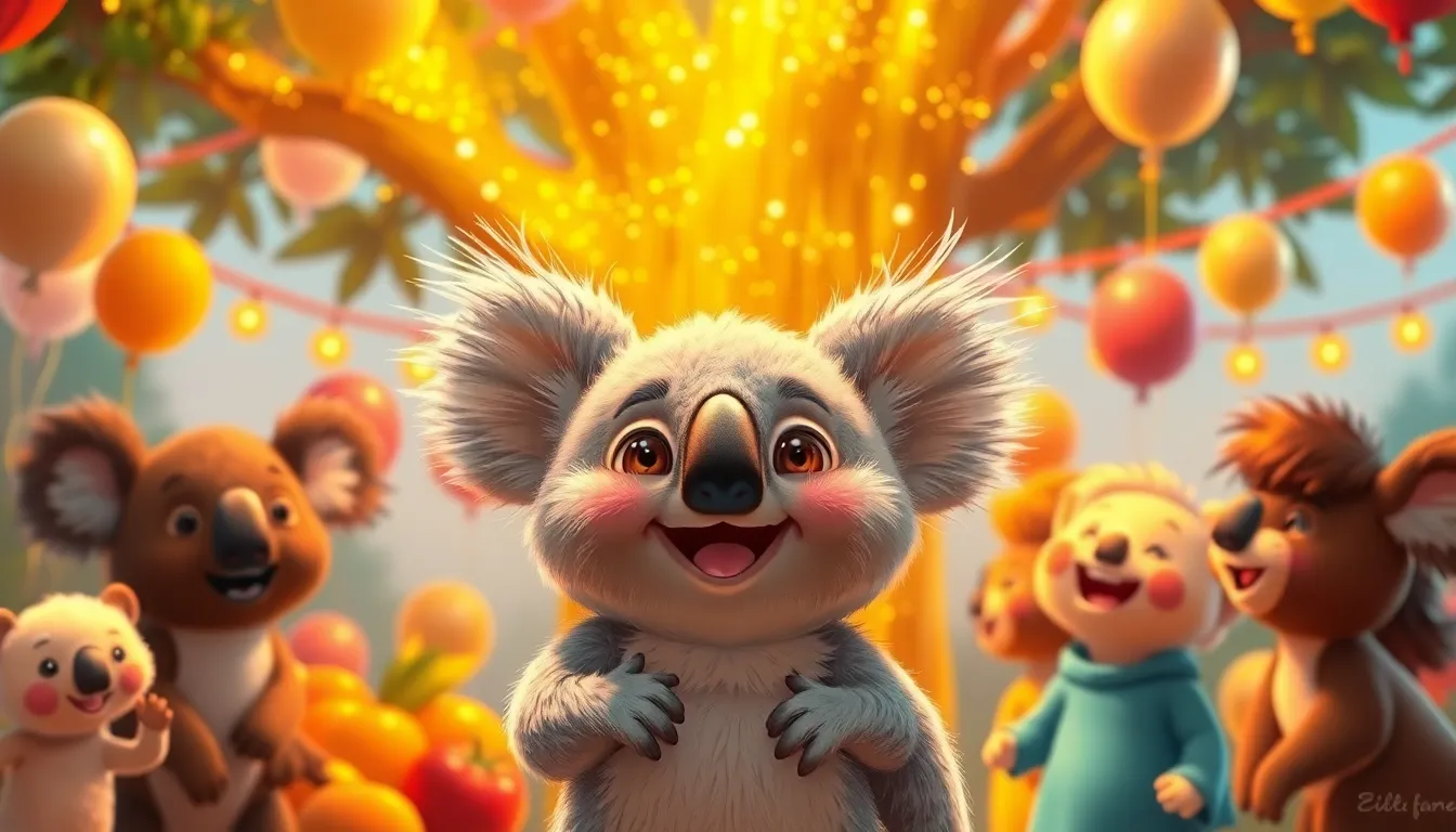 Kiki le Koala et l'Arbre Doré 4 Illustration du Vœu de Kiki