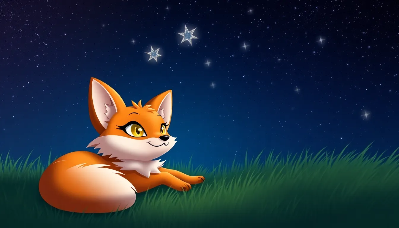 Les Rêves de Roxy la Renarde 1 Illustration de La Nuit Étoilée