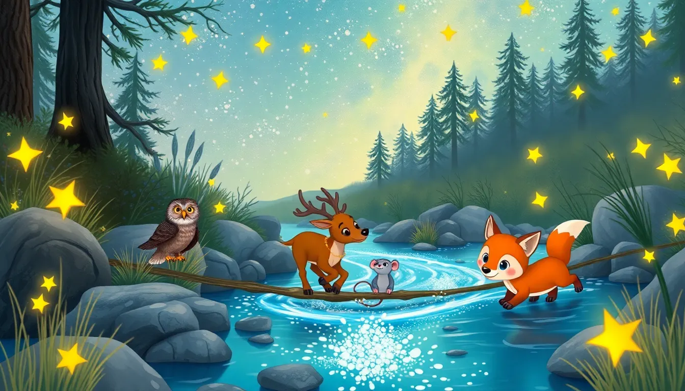 La Nuit Étoilée de Noël 4 Célestin et Étoile à la recherche des étoiles filantes
