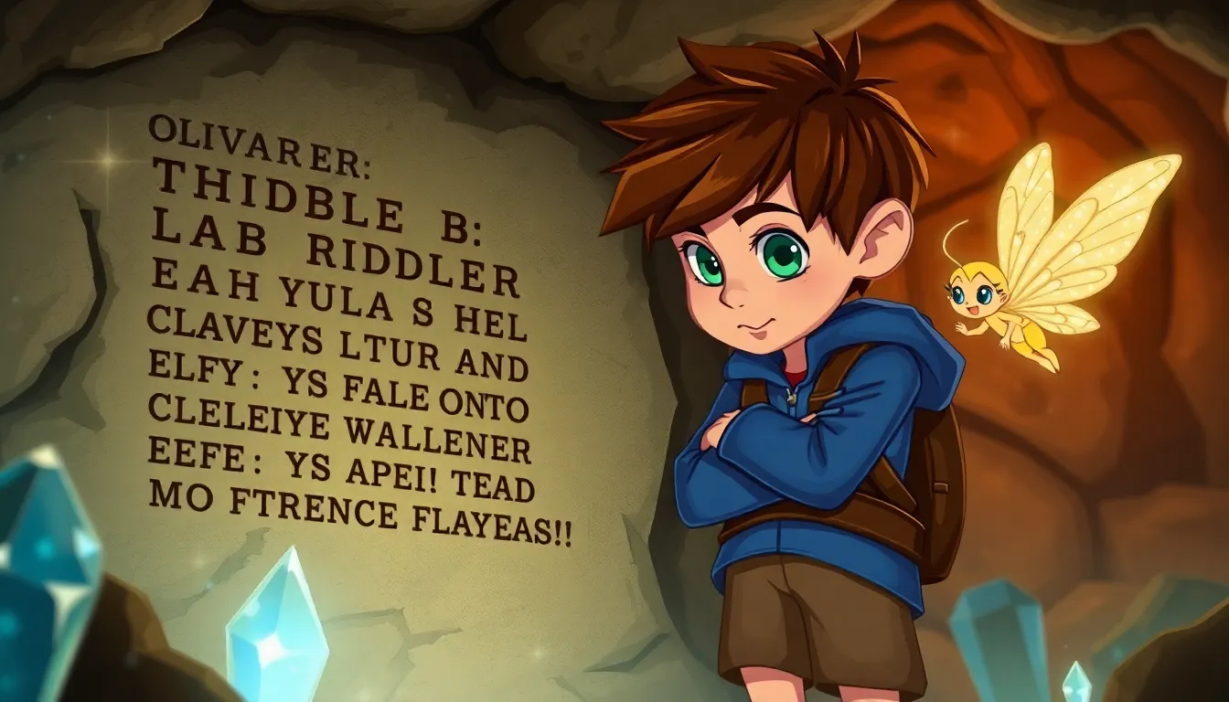 Olivier et les Secrets de la Caverne 5 Illustration de Les Épreuves et les Énigmes