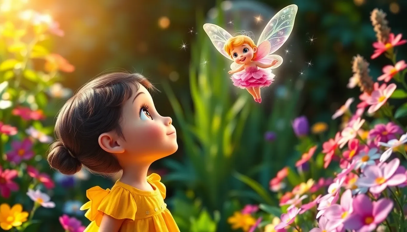 Lila et les Fées du Jardin 2 Illustration de La Rencontre Magique