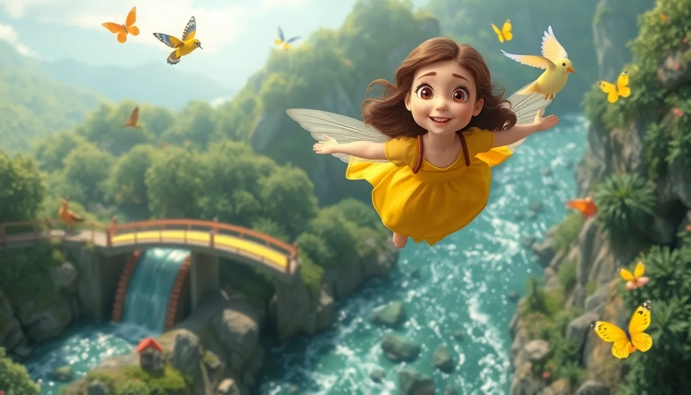 Lila et les Fées du Jardin 3 Illustration de L'Envol vers le Pays des Fées