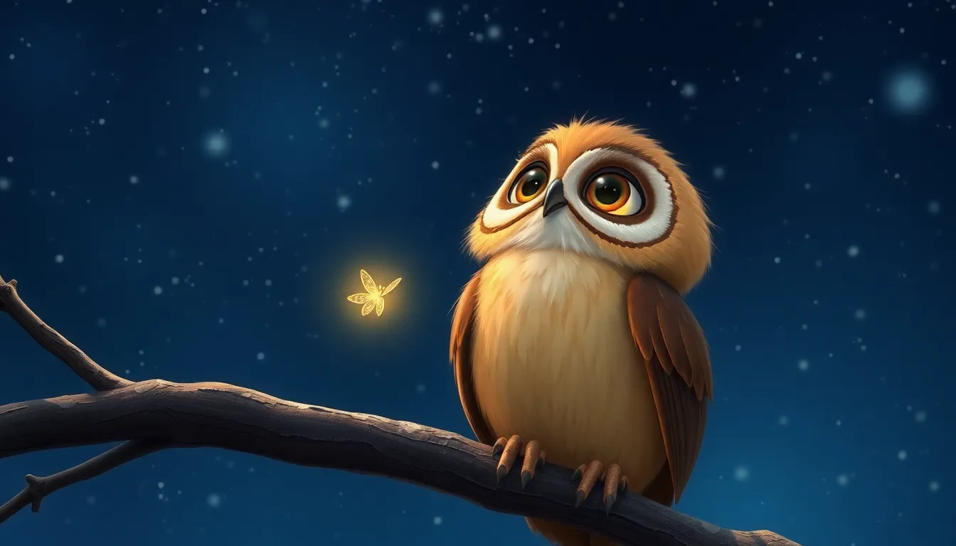 La Nuit Étoilée de Nico la Chouette 5 Illustration de Le Vœu de Nico