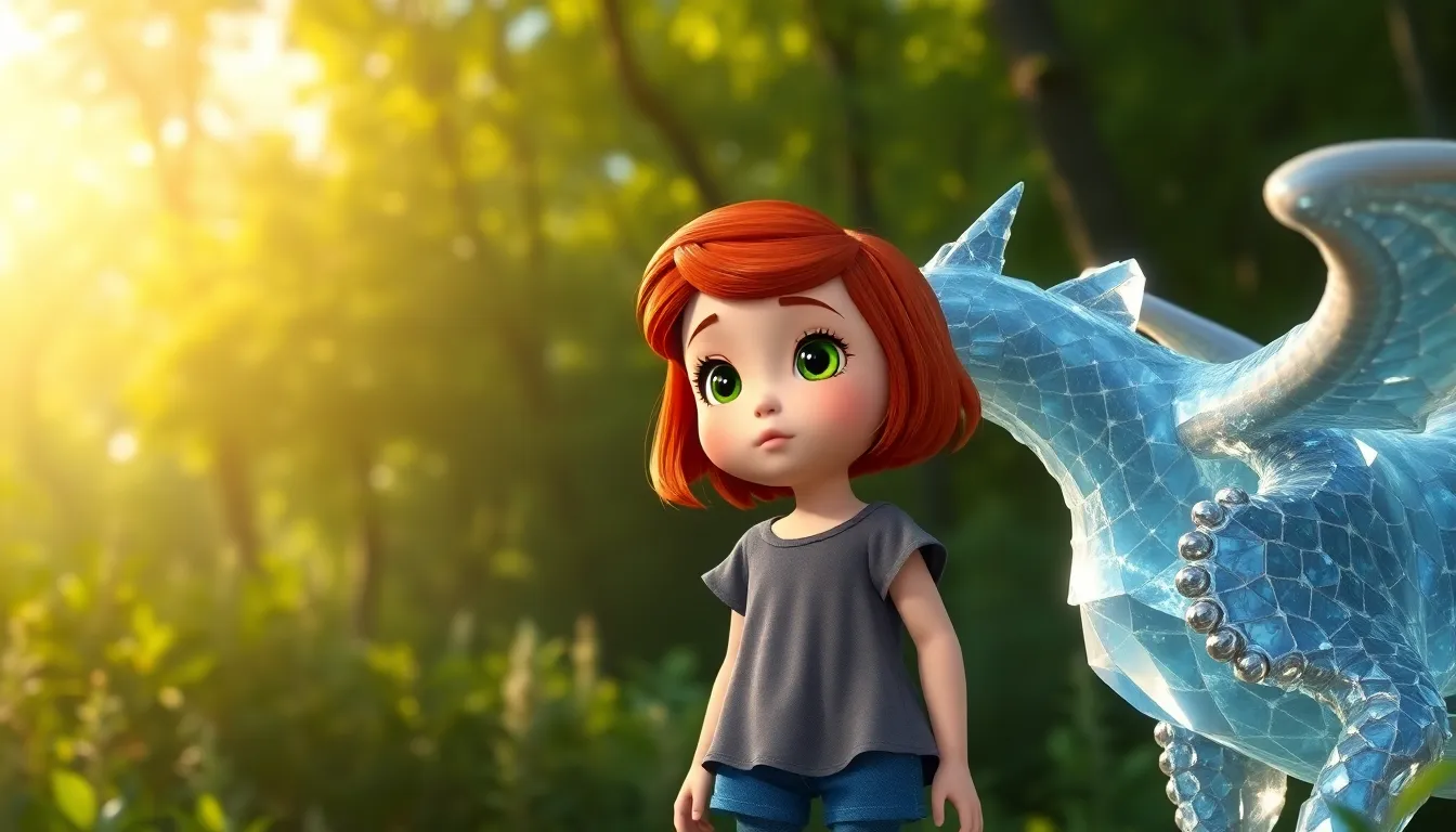 Clara et le Dragon de Cristal 1 Illustration de La Découverte de Clara