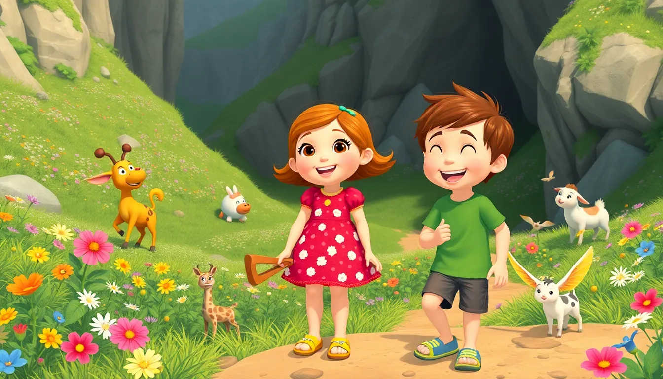 Les Aventures de Sophie et le Trésor Caché 5 Illustration de La Vallée Cachée