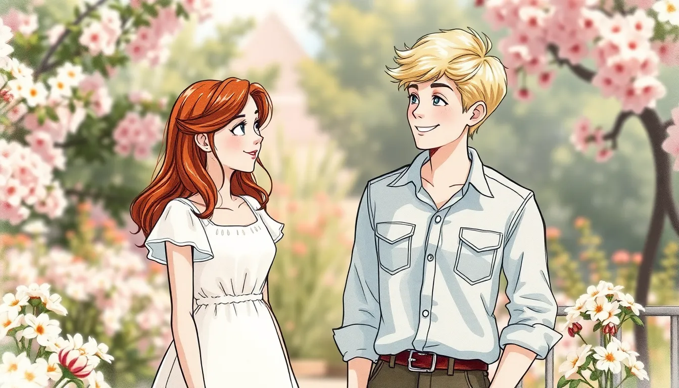 Les Jardins des Rencontres : Une Amitié Éclatante 1 Illustration de La Rencontre Éphémère