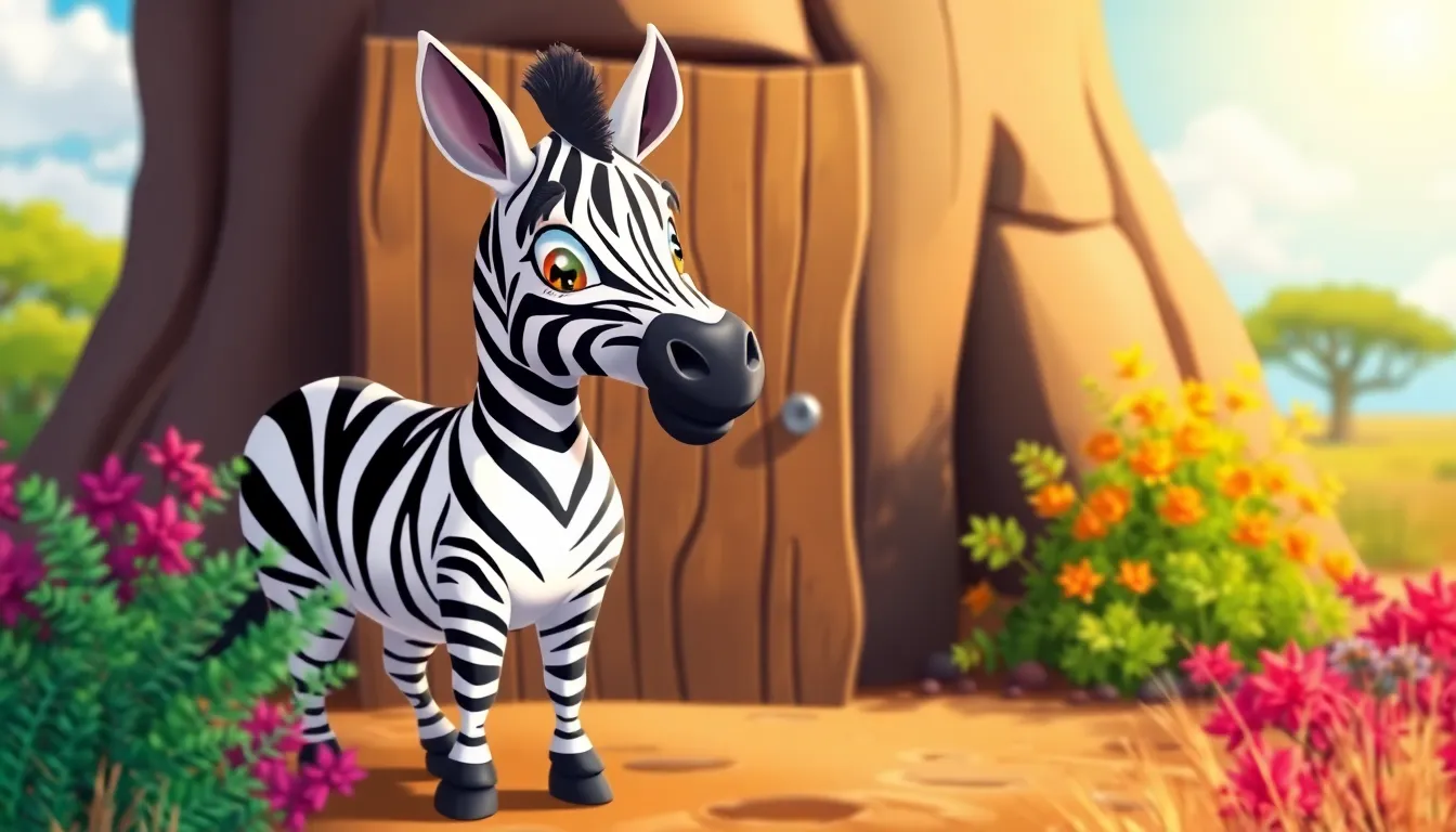 Zoé le Zèbre et le Jardin Magique 1 Illustration de La Découverte de Zoé