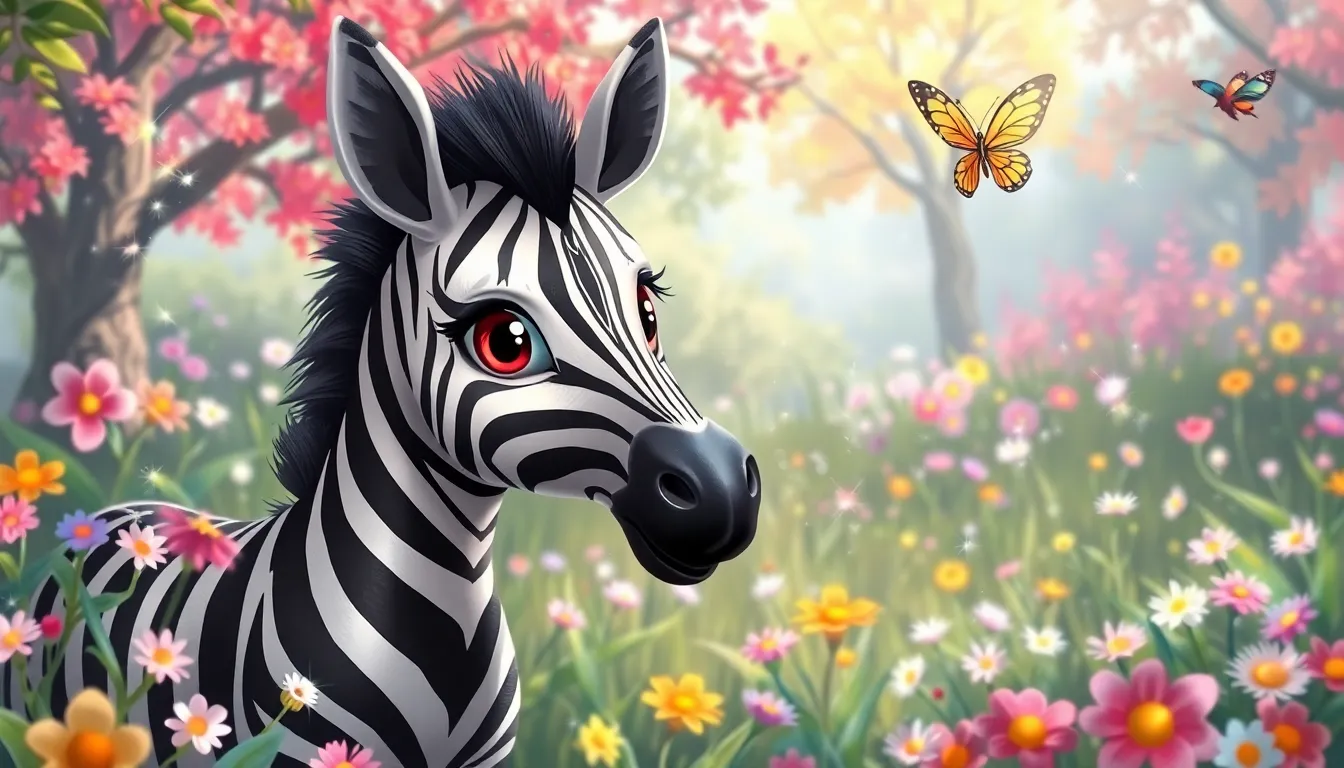 Zoé le Zèbre et le Jardin Magique 2 Illustration du Jardin Magique