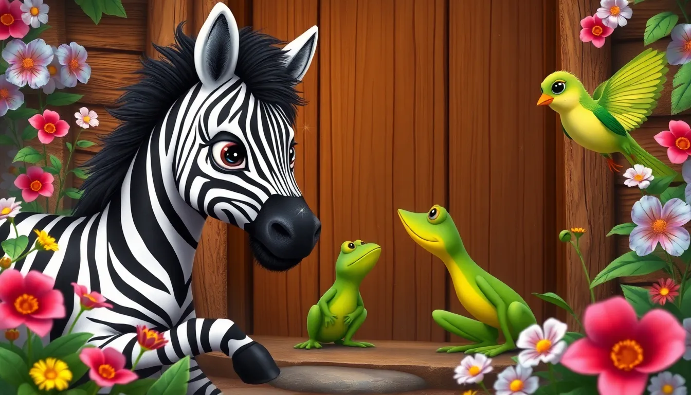 Zoé le Zèbre et le Jardin Magique 5 Illustration de Un Adieu Ému