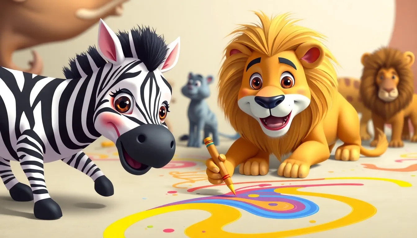 Les Jeux Rigolos de Zoé le Zèbre 2 Illustration de Les Préparatifs