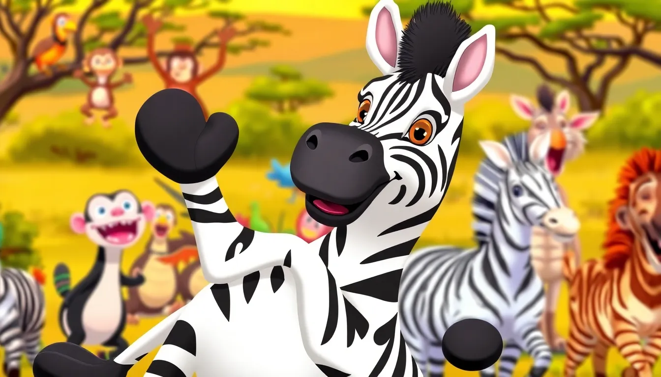 Les Jeux Rigolos de Zoé le Zèbre 3 Illustration de Les Amis arrivent