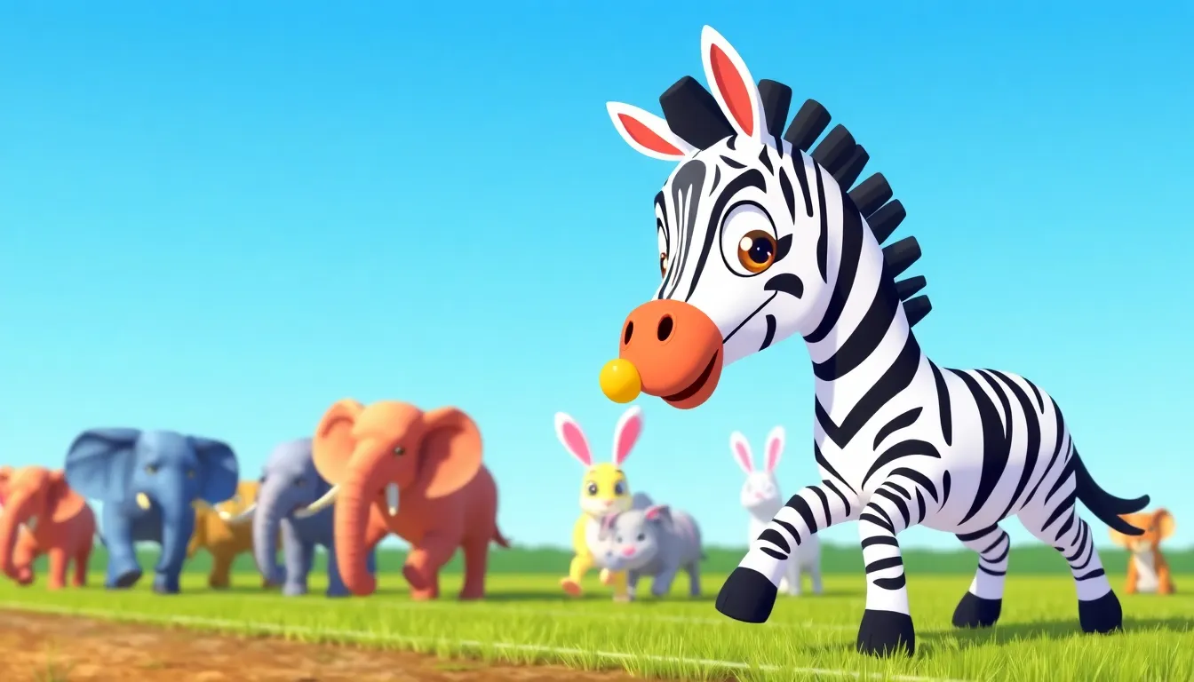 Les Jeux Rigolos de Zoé le Zèbre 4 Illustration du Premier Jeu