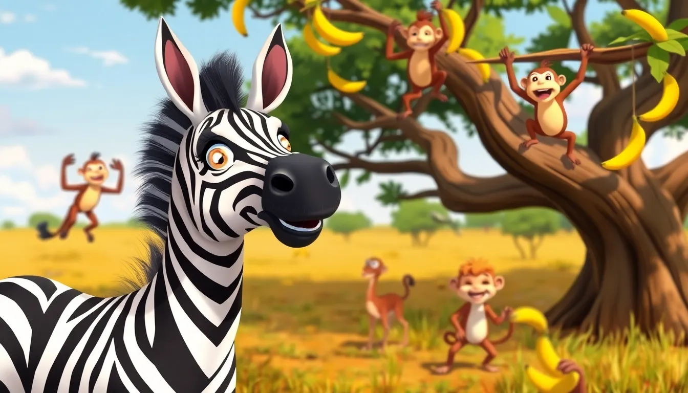 Les Jeux Rigolos de Zoé le Zèbre 5 Illustration de Une Surprise Inattendue