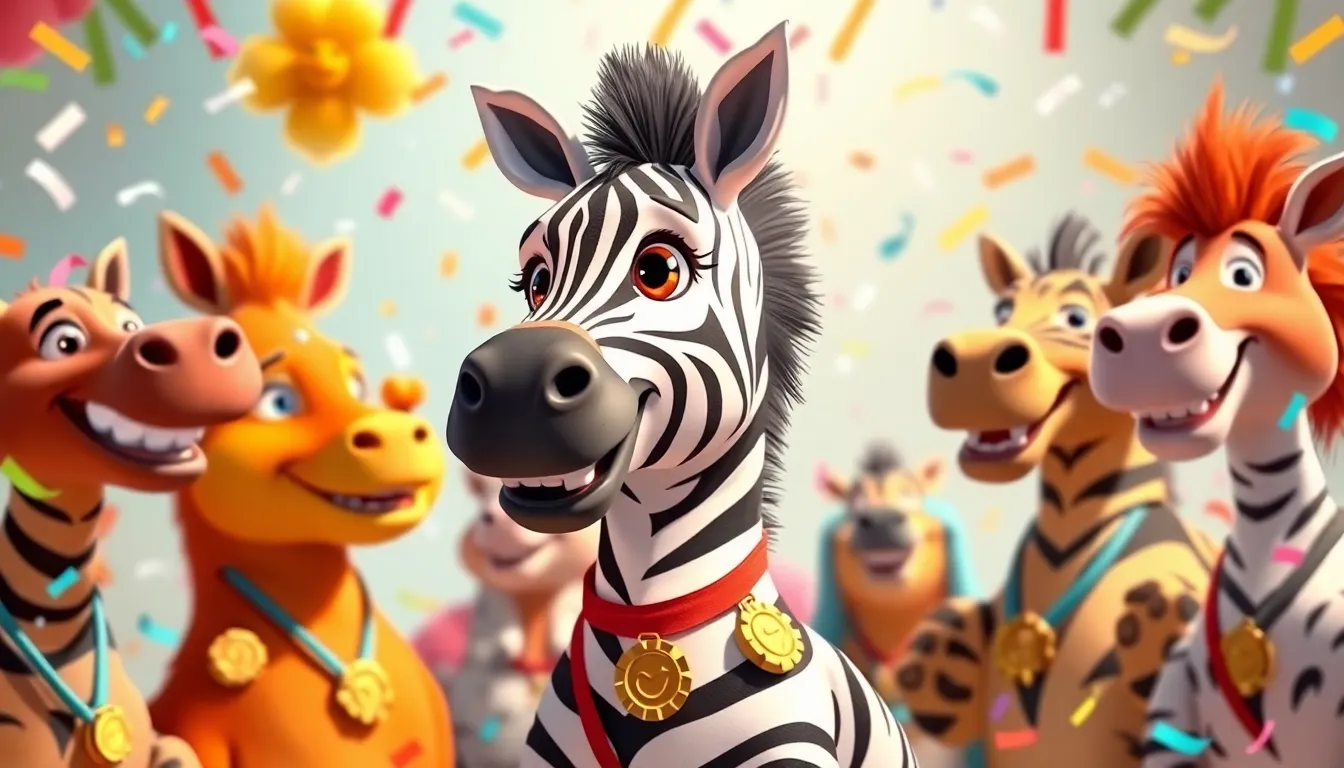 Les Jeux Rigolos de Zoé le Zèbre 6 Illustration de Les Gagnants et les Perdus