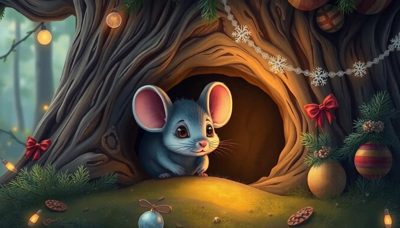 Le Trésor de Noël de Mia la Petite Souris 1 Illustration de La Découverte de la Magie de Noël