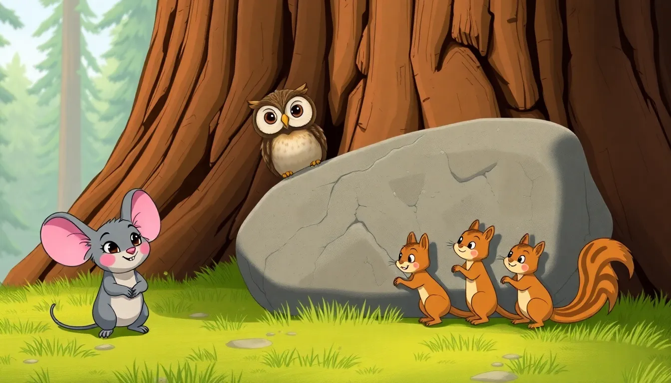 Le Trésor de Noël de Mia la Petite Souris 4 Illustration de L'Obstacle du Grand Sapin