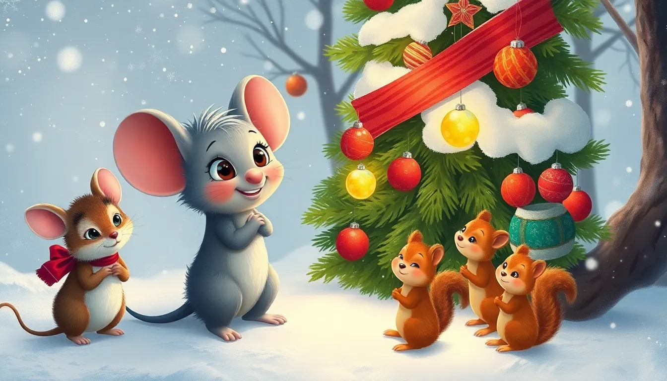 Le Trésor de Noël de Mia la Petite Souris 6 Illustration de La Célébration de Noël