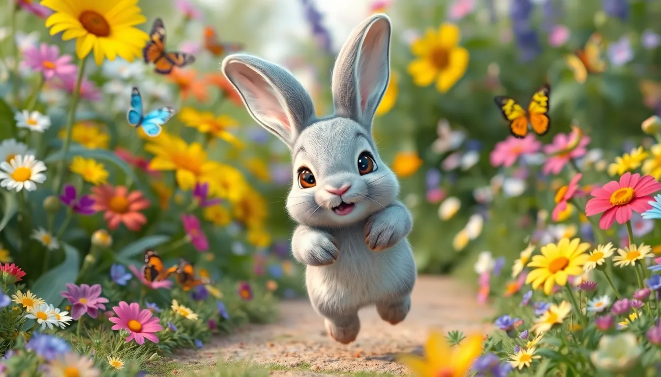 Léon le Lapin et ses Oreilles Magiques 1 Illustration de La Découverte de Léon