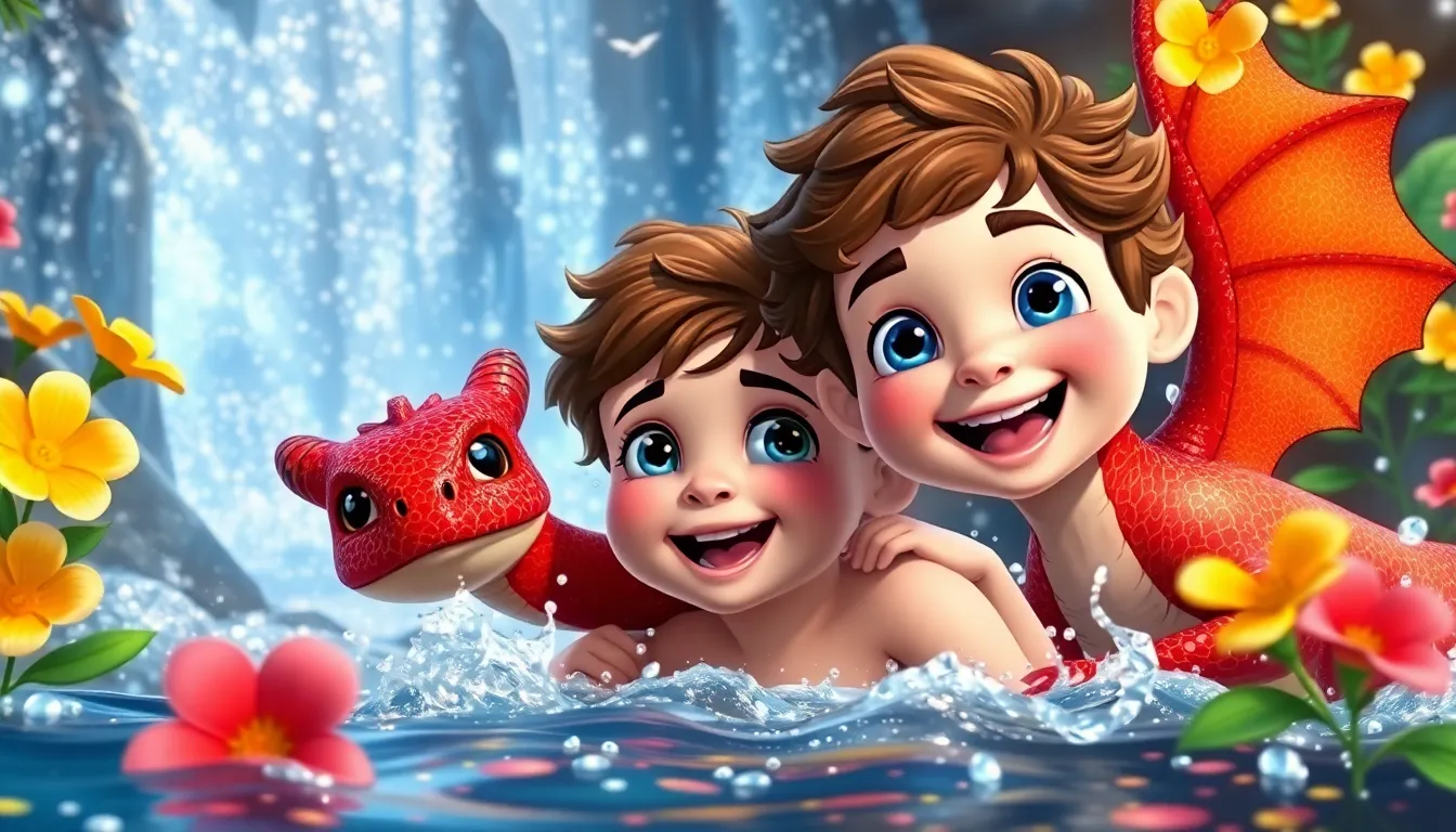 Les Histoires Enchantées de Léo 3 Illustration de L'Amitié avec Flamme