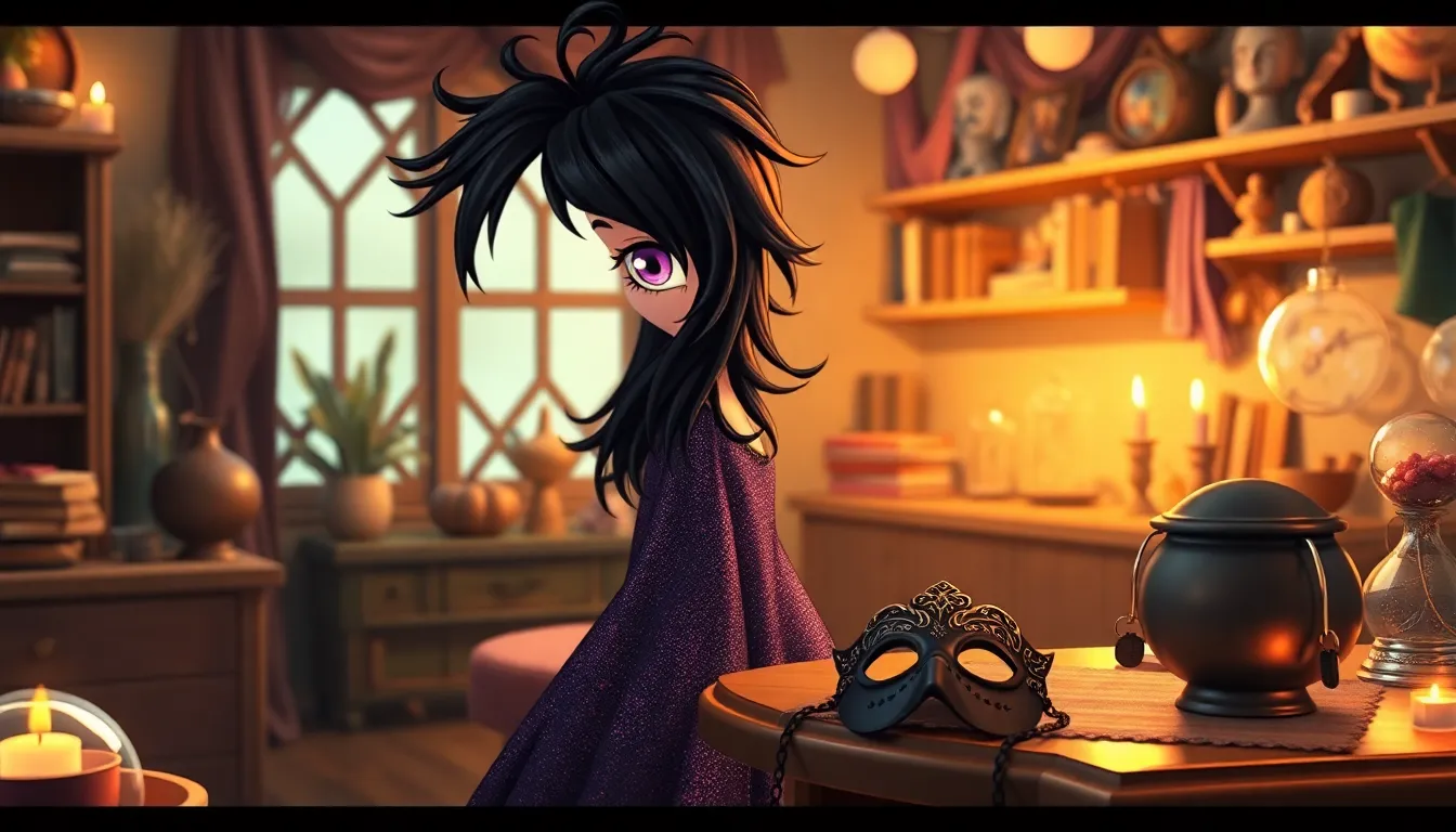 La Petite Sorcière et le Bal Masqué 1 Illustration de La Petite Sorcière se Prépare