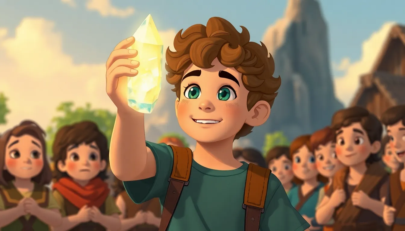 Olivier et la Caverne des Secrets 9 Illustration de Le Retour au Village