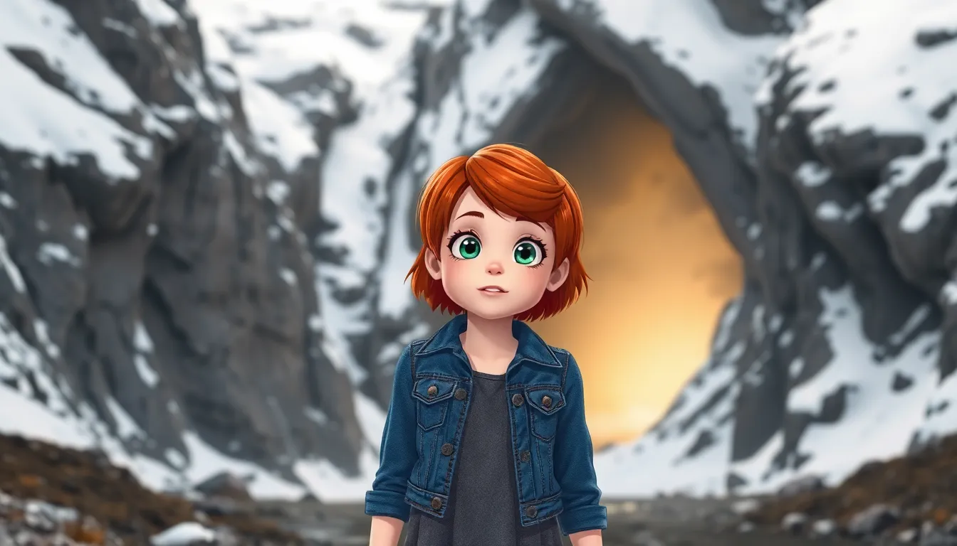 Émilie et la Légende du Dragon de Glace 1 Illustration de La Rencontre avec Émilie