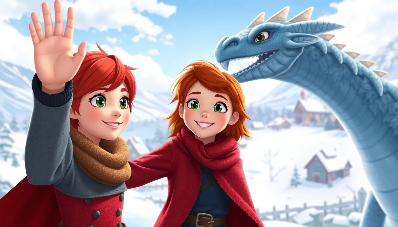 Émilie et la Légende du Dragon de Glace 6 Illustration de Une Amitié Éternelle