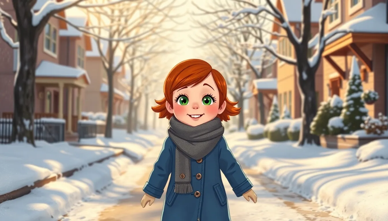 L'Hiver de Nina 4 Illustration de Une Promenade Enneigée