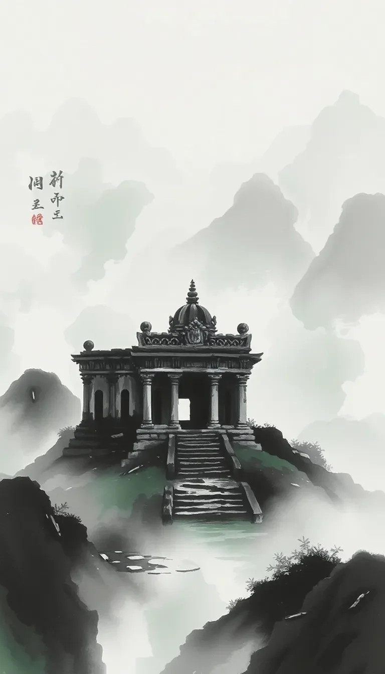 Illusion sous un temple ancien