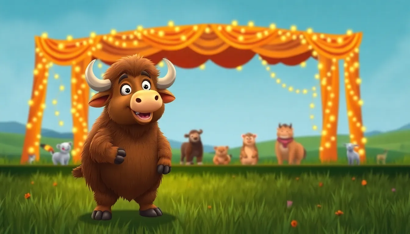 Les Blagues de Benny le Bison 6 Illustration du Grand Show des Blagues