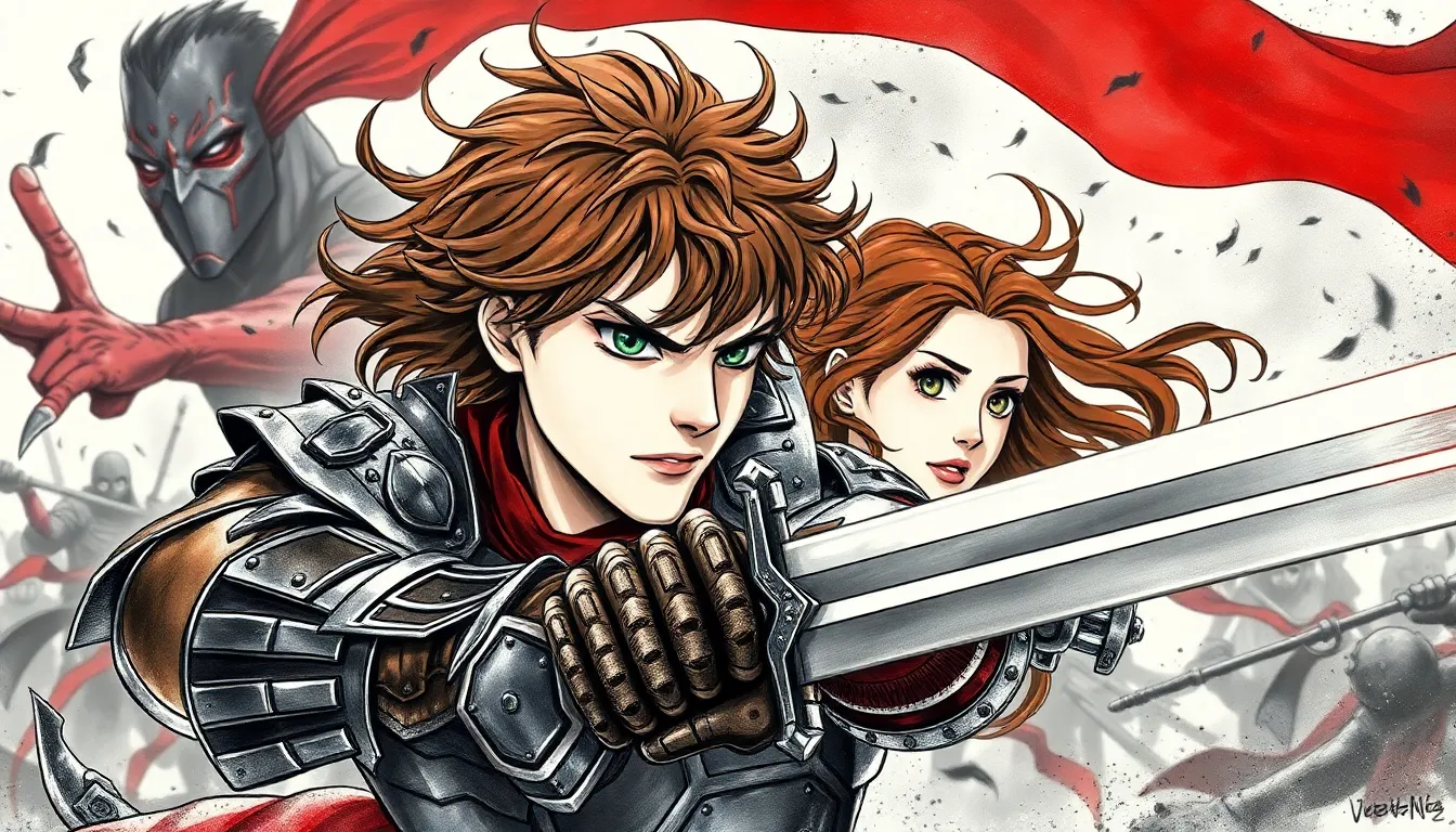 Les Ailes de la Destinée : Héros de Prophétie Ancienne 5 Illustration du Combat Épique