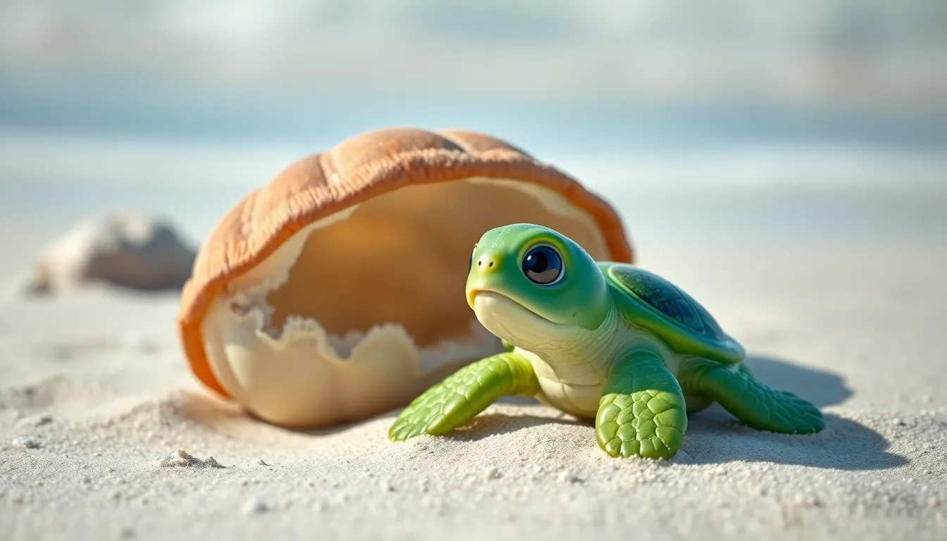 La Petite Tortue et la Rivière 1 Illustration de La Naissance de la Petite Tortue