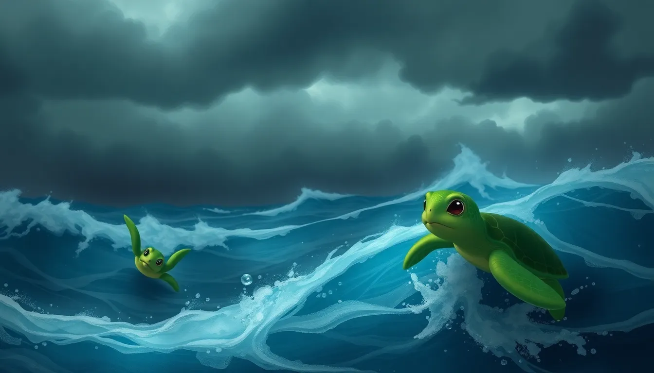 La Petite Tortue et la Rivière 5 Illustration de Le Premier Défi