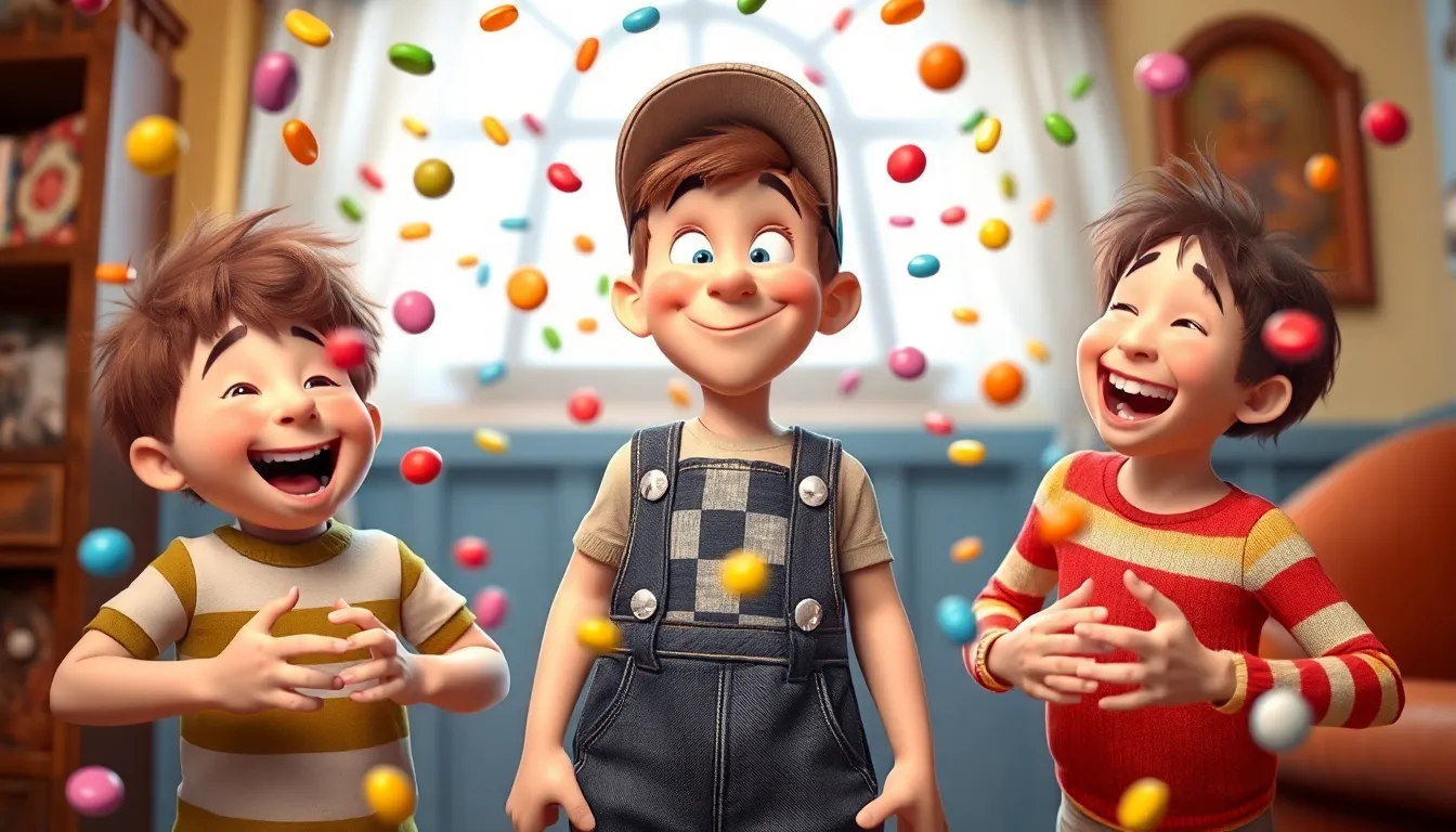 Bobby le Bricoleur et ses Inventions Drôles 2 Illustration de La Machine à Bonbons