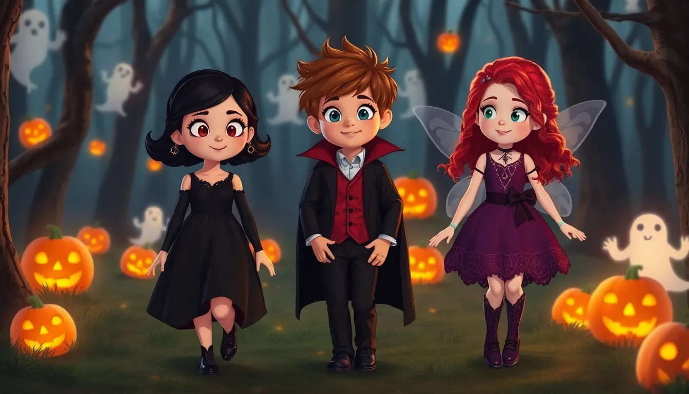 Le Bal des Fantômes 2 Coco, Jules, et Mia se rendant au bal des fantômes.