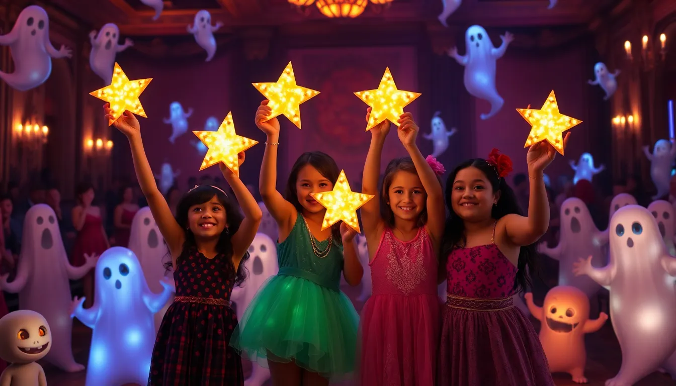 Le Bal des Fantômes 7 Coco, Jules et Mia de retour au bal avec des étoiles brillantes