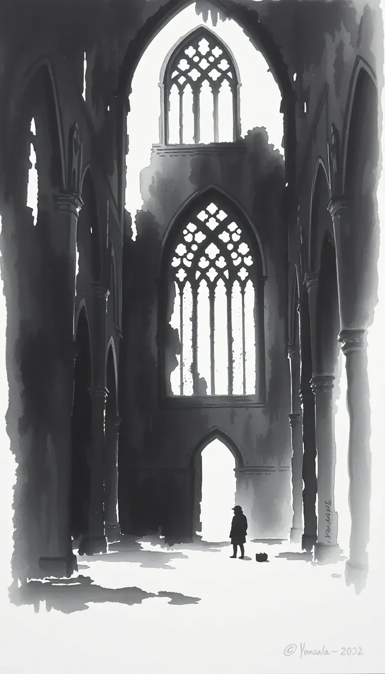 Espoir perdu sous une cathédrale silencieuse