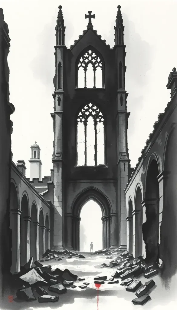 Guerre sous une cathédrale silencieuse