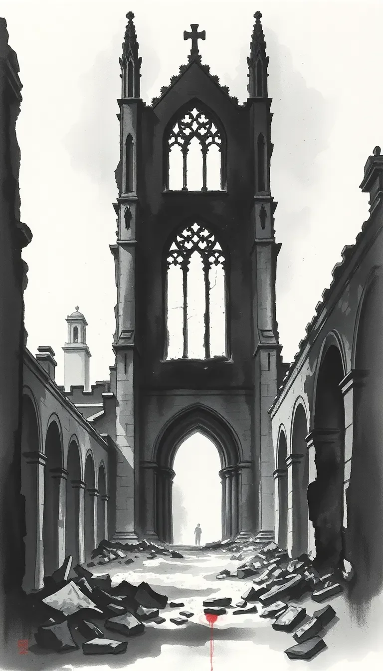 Guerre sous une cathédrale silencieuse