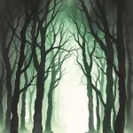 Illusion sous une forêt hantée