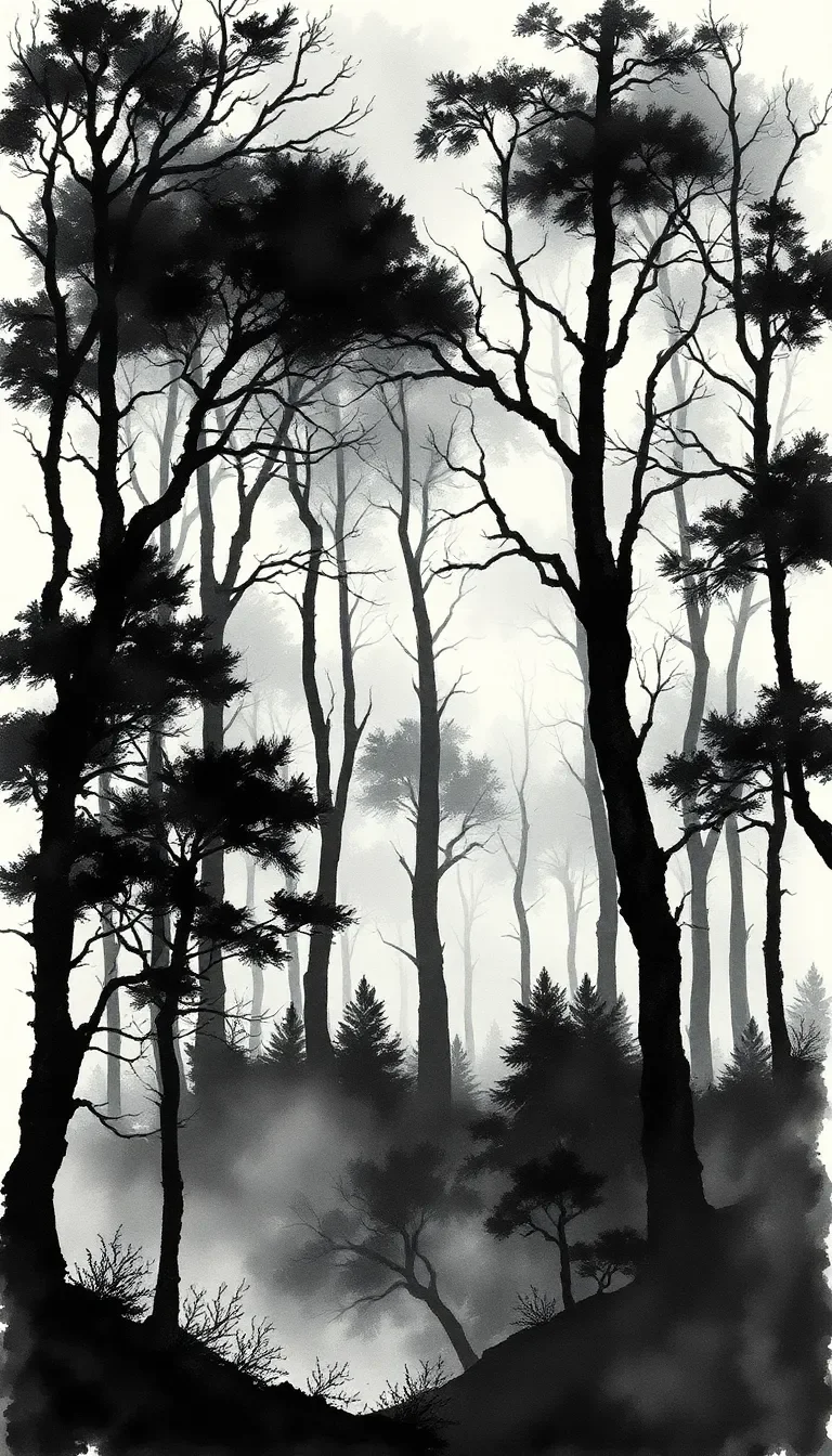 Passage du temps sous une forêt hantée