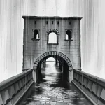 Quête de vérité sous un pont sous la pluie