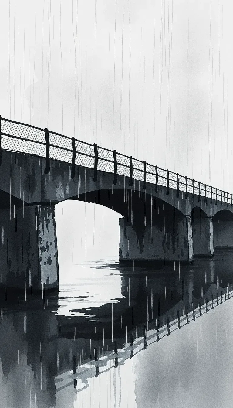 Renaissance sous un pont sous la pluie