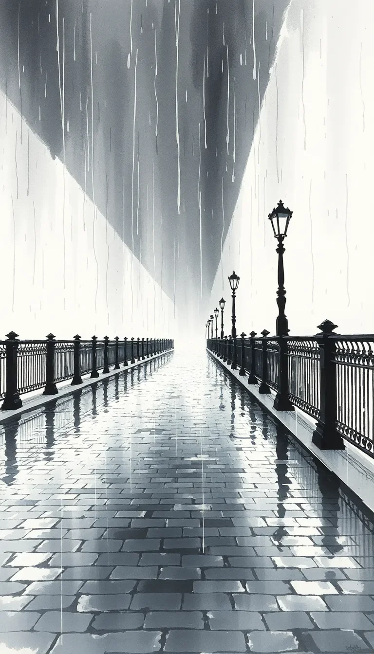 Souvenirs d'enfance sous un pont sous la pluie